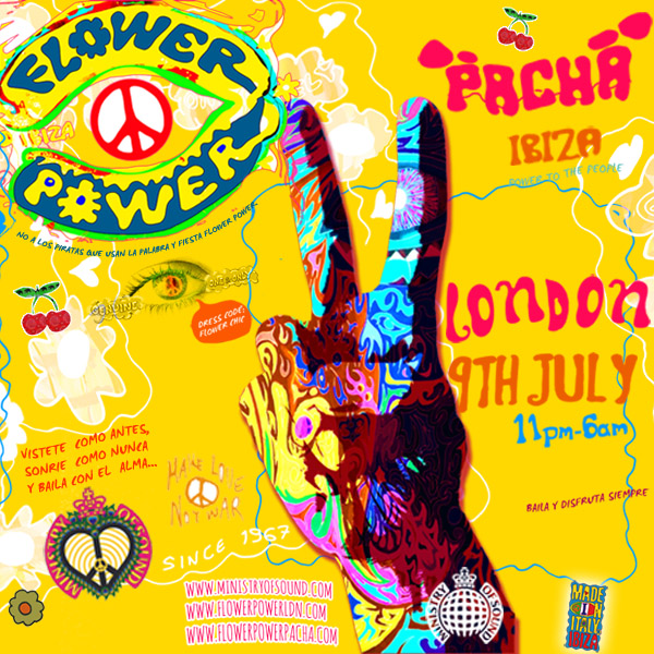 Pacha Ibiza’s legendary Flower Power travels to London for one night of peace, love and all things psychedelic!
