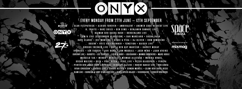 New Night at space Ibiza, Onyx, ANNOUNCES its sunset terrace line ups