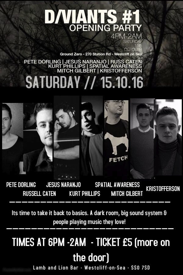 Pete Dorling (Hot Creations/Viva Warriors) Starts New Residents Night D/VIANTS In Southend-on-Sea