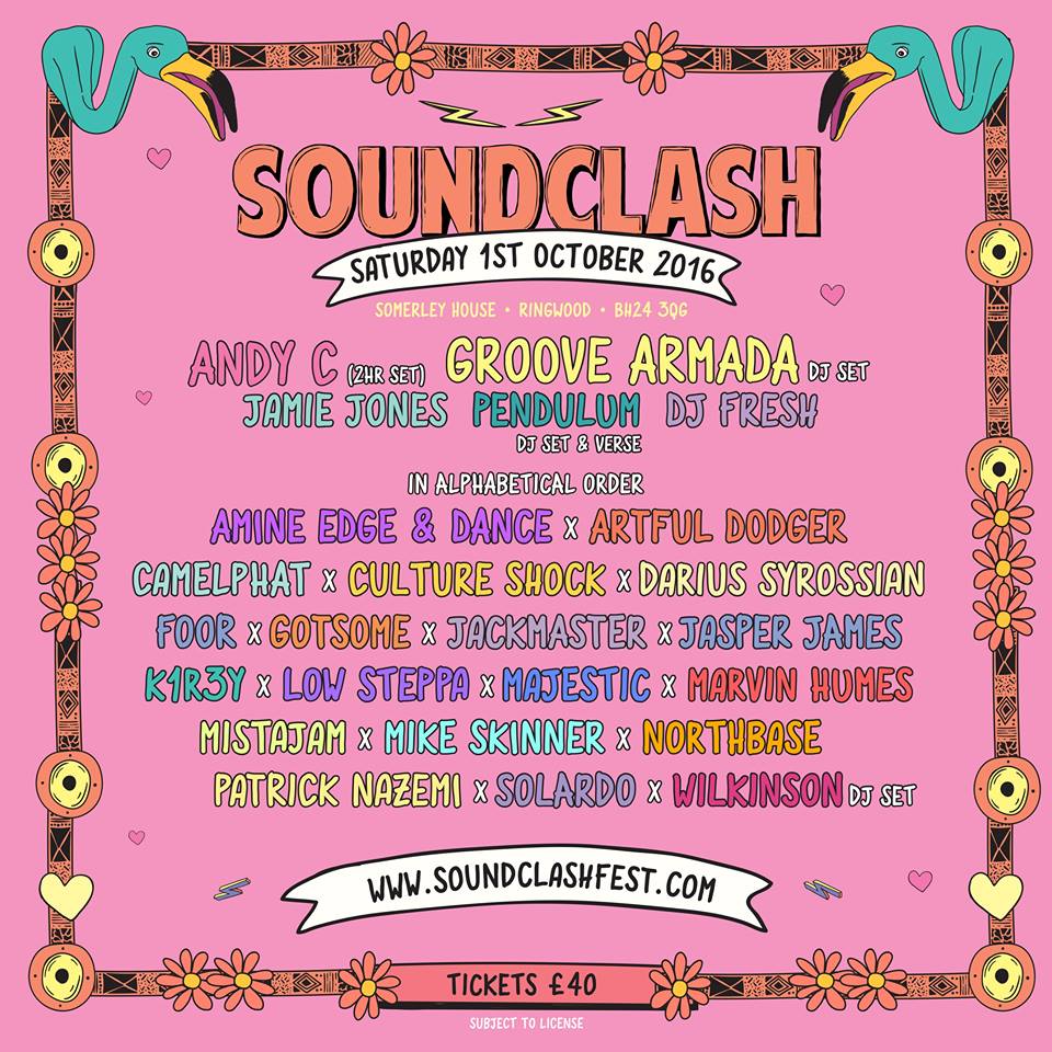 SOUNDCLASH 2016 Announce Groove Armada, Jamie Jones and Andy C to Headline This Year’s Festival